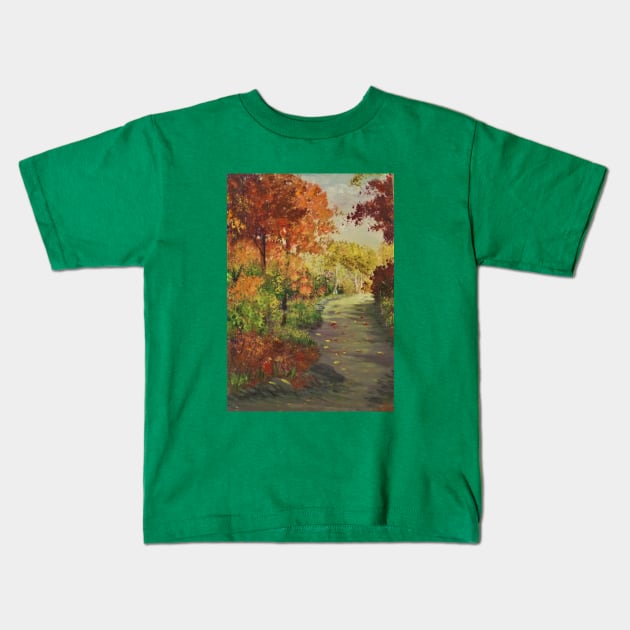 Autumn Splendor Kids T-Shirt by Allison Prior Art